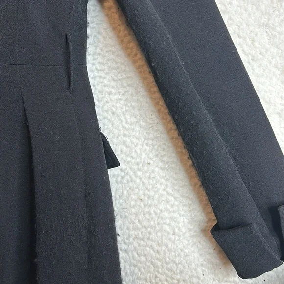 Toccin Valerie Womens Black Long Sleeve Button Down Dress Size 4 - Picture 8 of 10